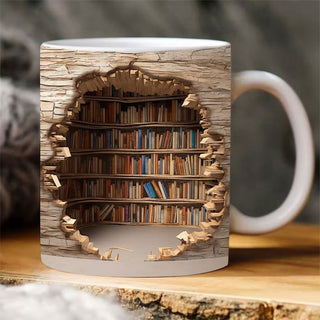 Handle A Library Shelf Space Book Lovers Coffee Mug Birthday Christmas Gift