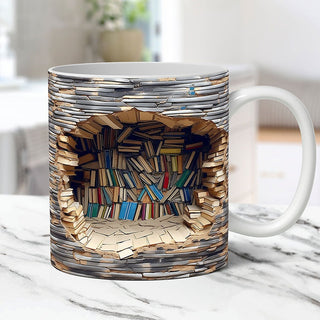 Handle A Library Shelf Space Book Lovers Coffee Mug Birthday Christmas Gift